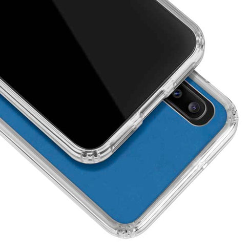 MLB Los Angeles Dodgers - Solid Distressed Galaxy A20 Clear Case